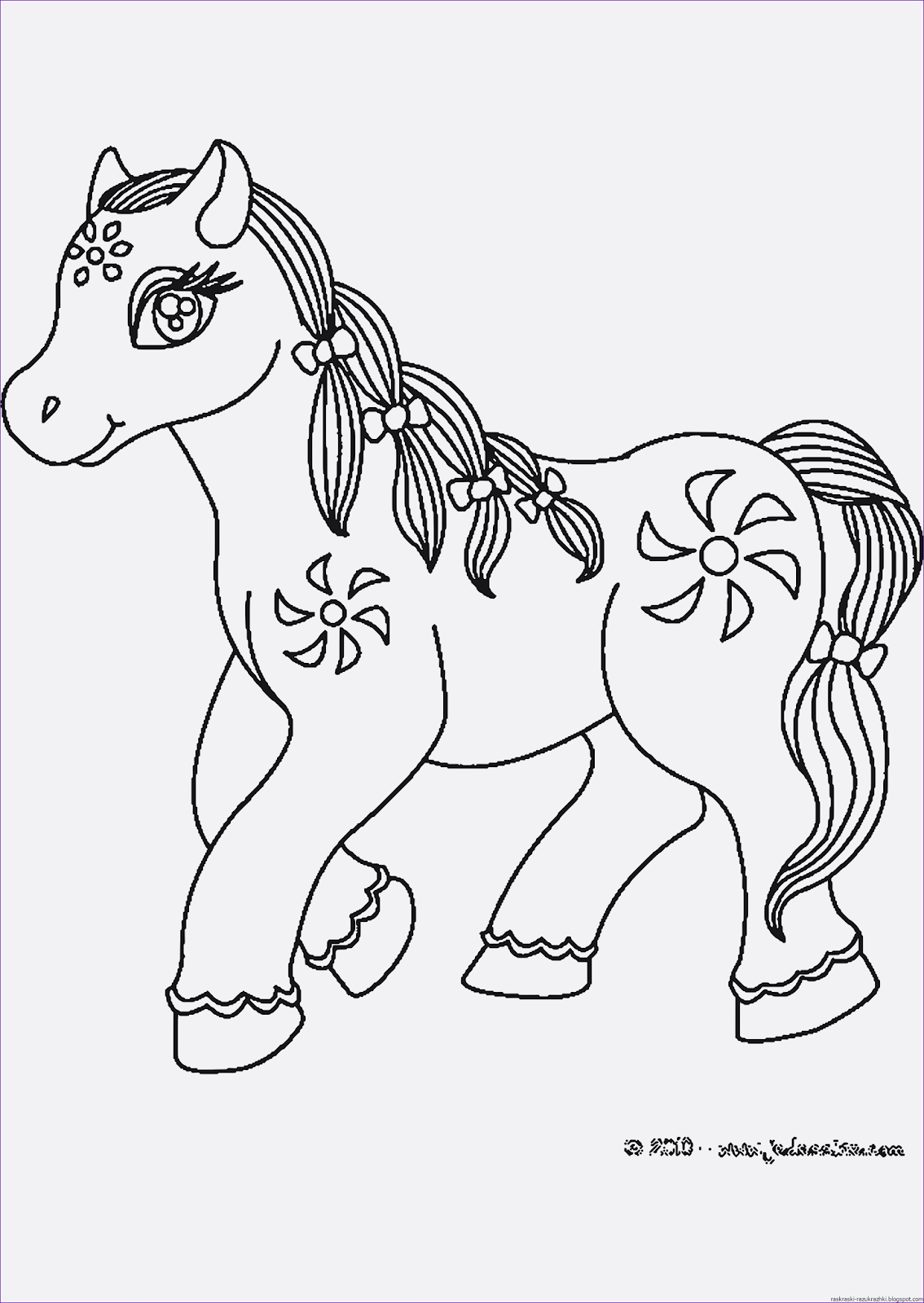 Раскраски лошади распечатать для детей скачать