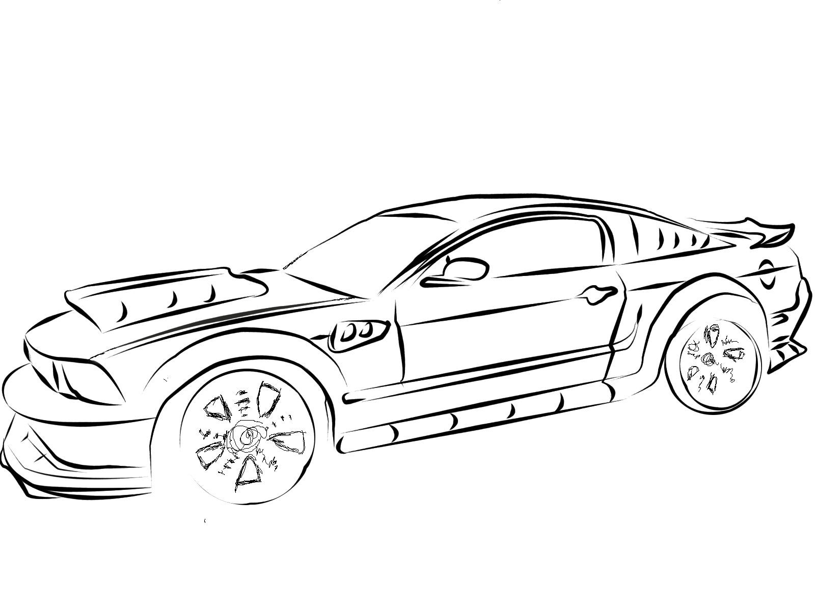 Раскраска Ford Mustang | Раскраски для детей печать онлайн