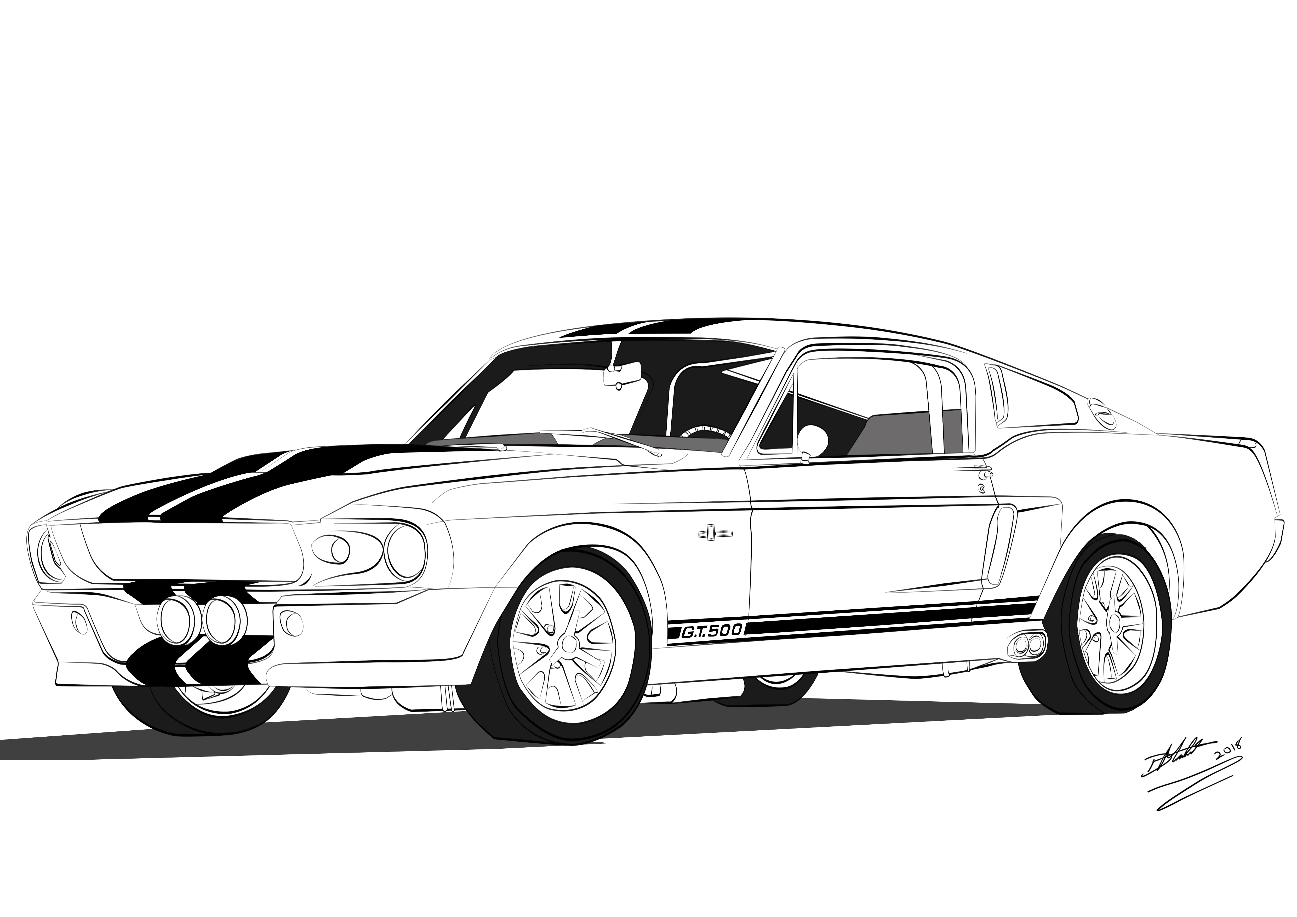 Раскраска Ford Mustang