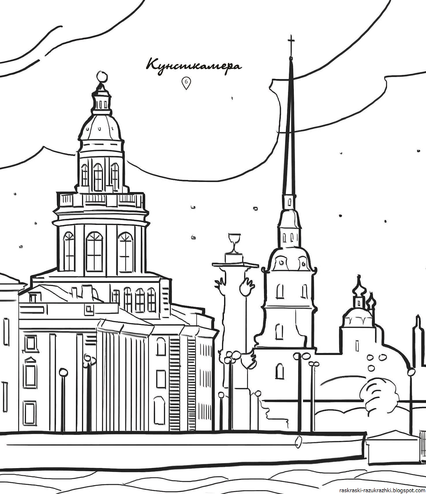 Жителям Петербурга предложили раскрасить главные достопримечательности города