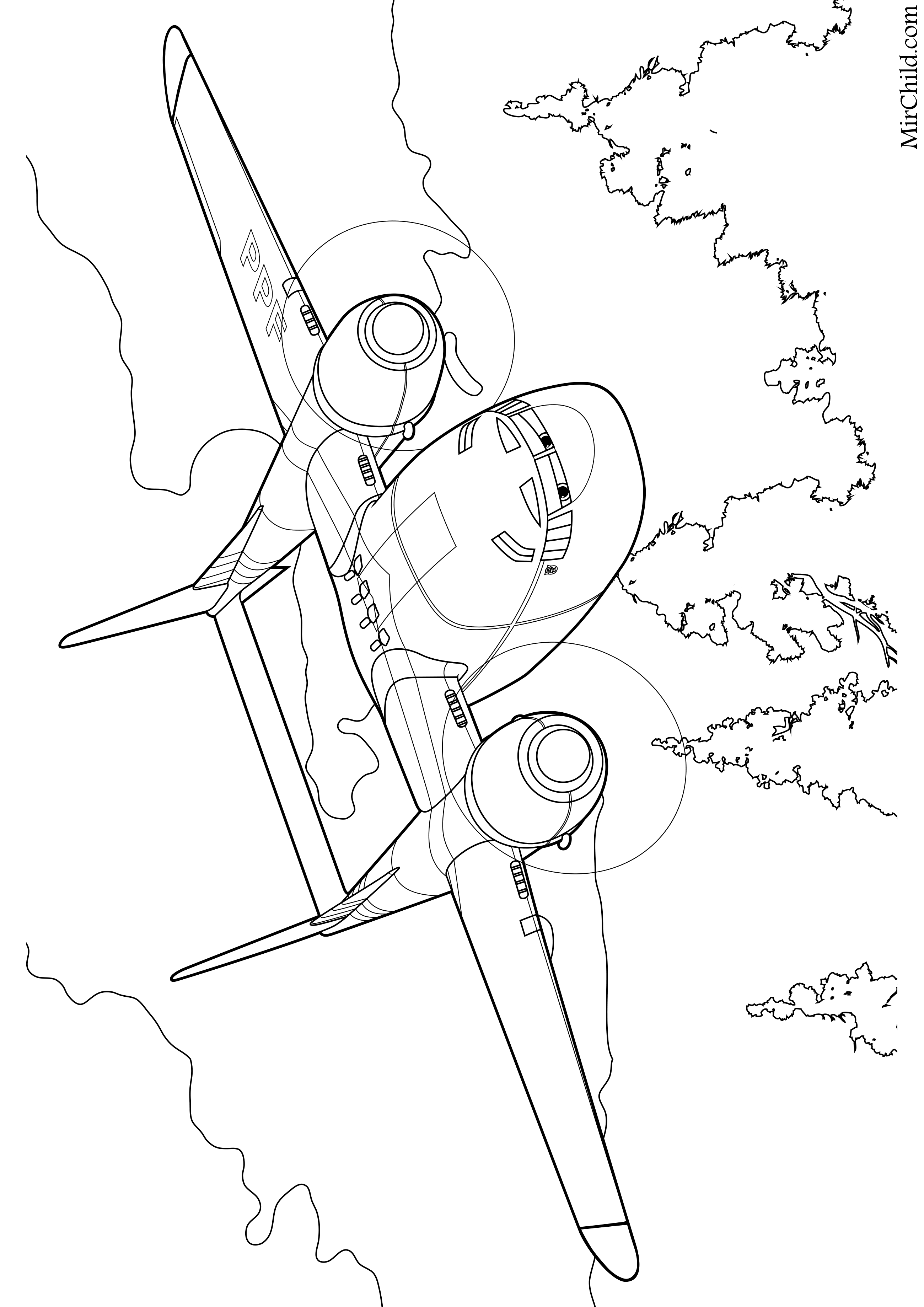 Раскраски - Мультфильм - Самолёты: Огонь и вода (Planes: Fire & Rescue) | MirChild