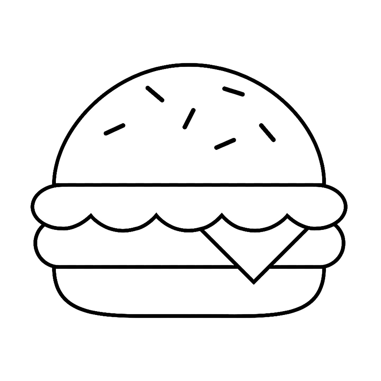 Раскраска Гамбургер | Раскраски для детей: 10 разукрашек