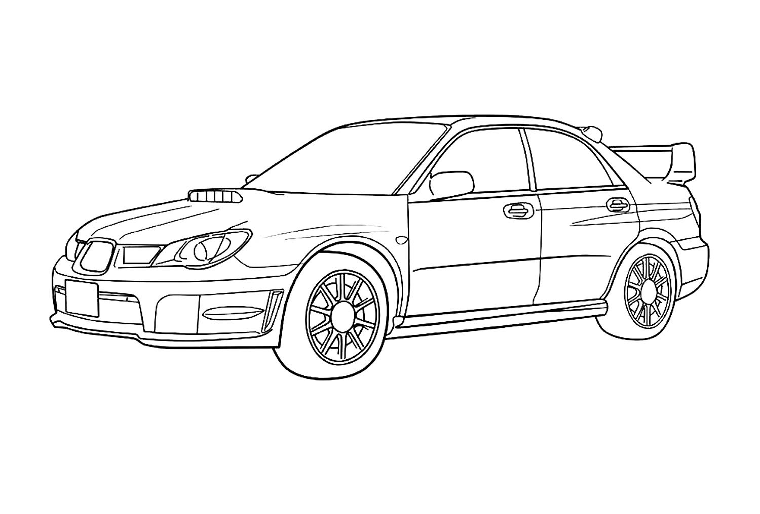 Subaru Impreza: 1 разукрашка