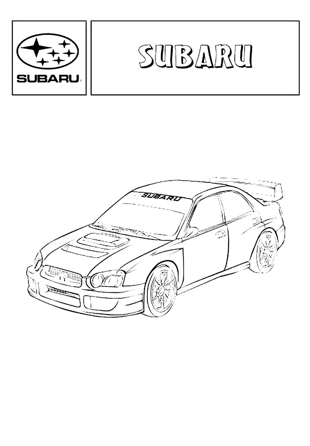 Раскраска «Subaru Impreza WRC»