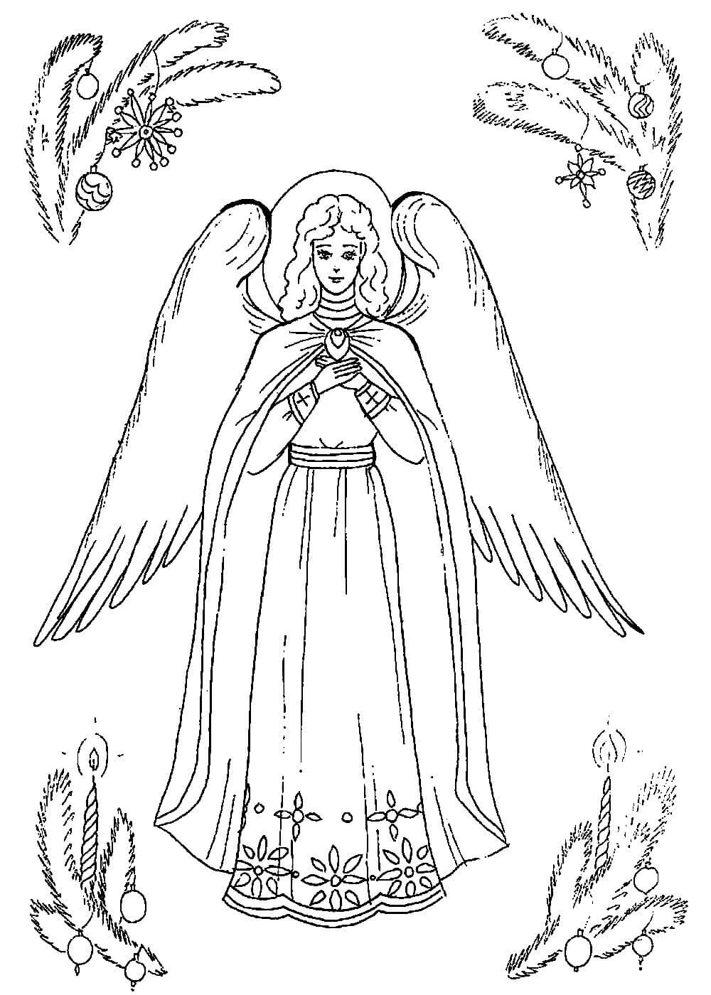 Розмальовка «Ангел» (51 фото)