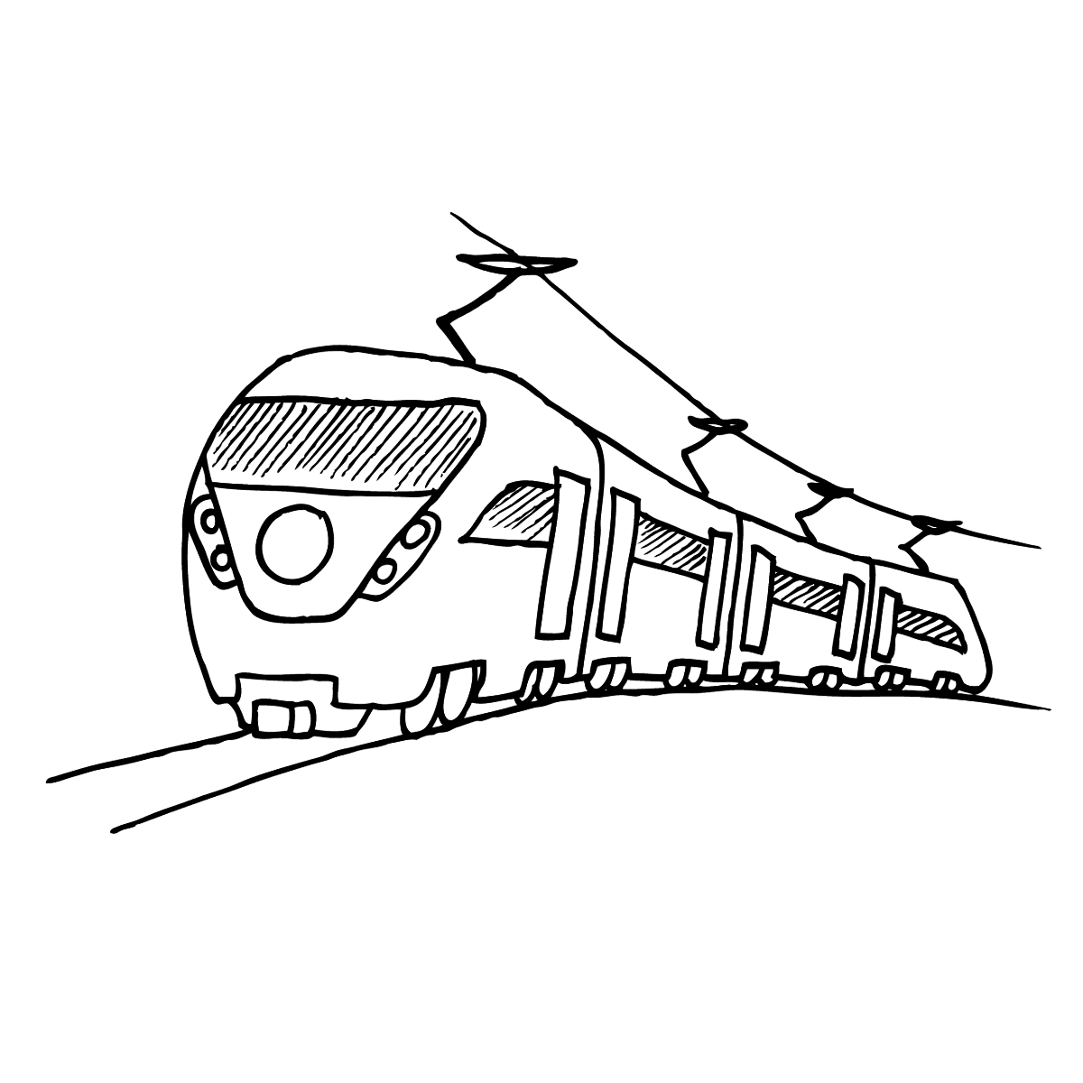 Поезд рисунок (67 фото)