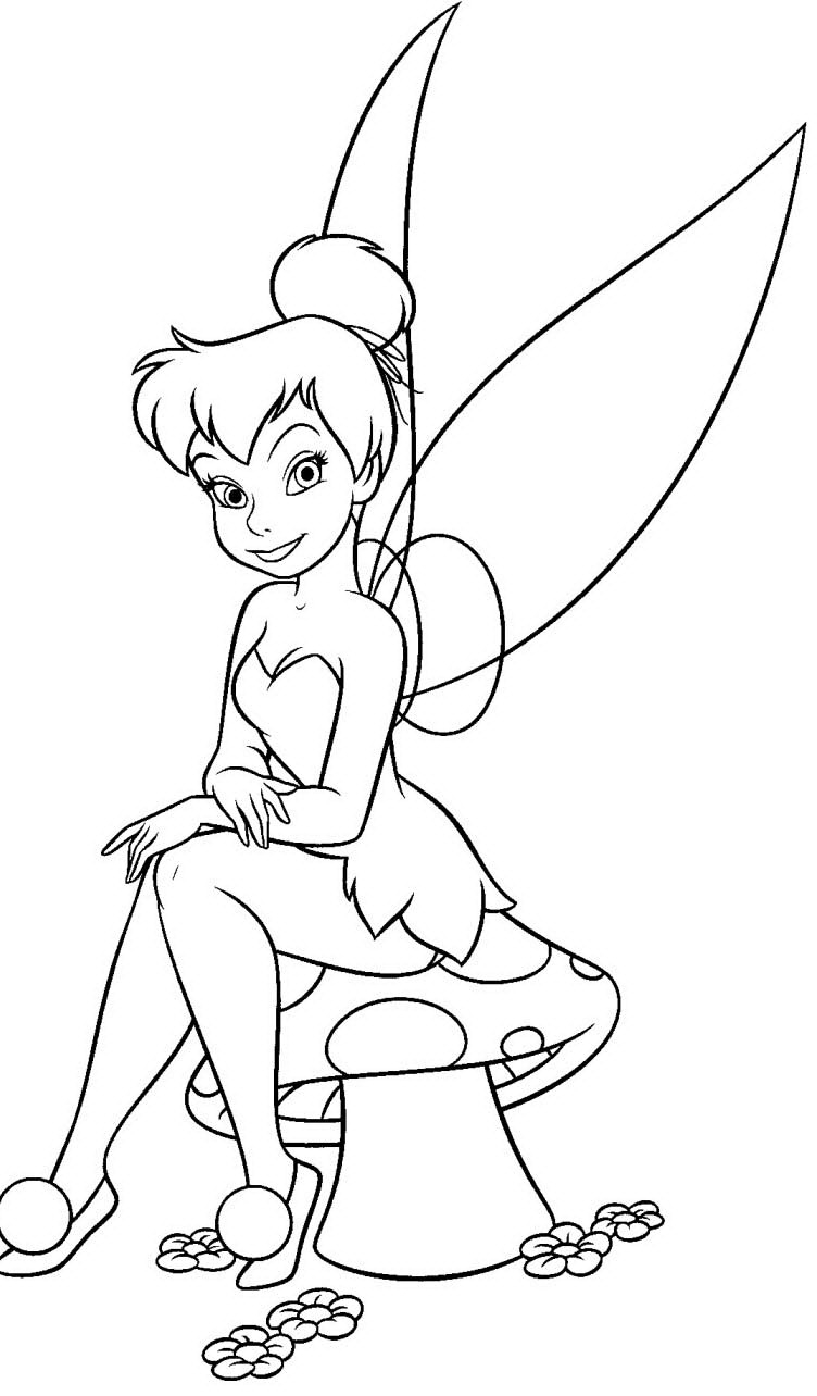 Распечатать раскраски из мультфильма Феи (Tinker Bell) Disney Fairies coloring pages