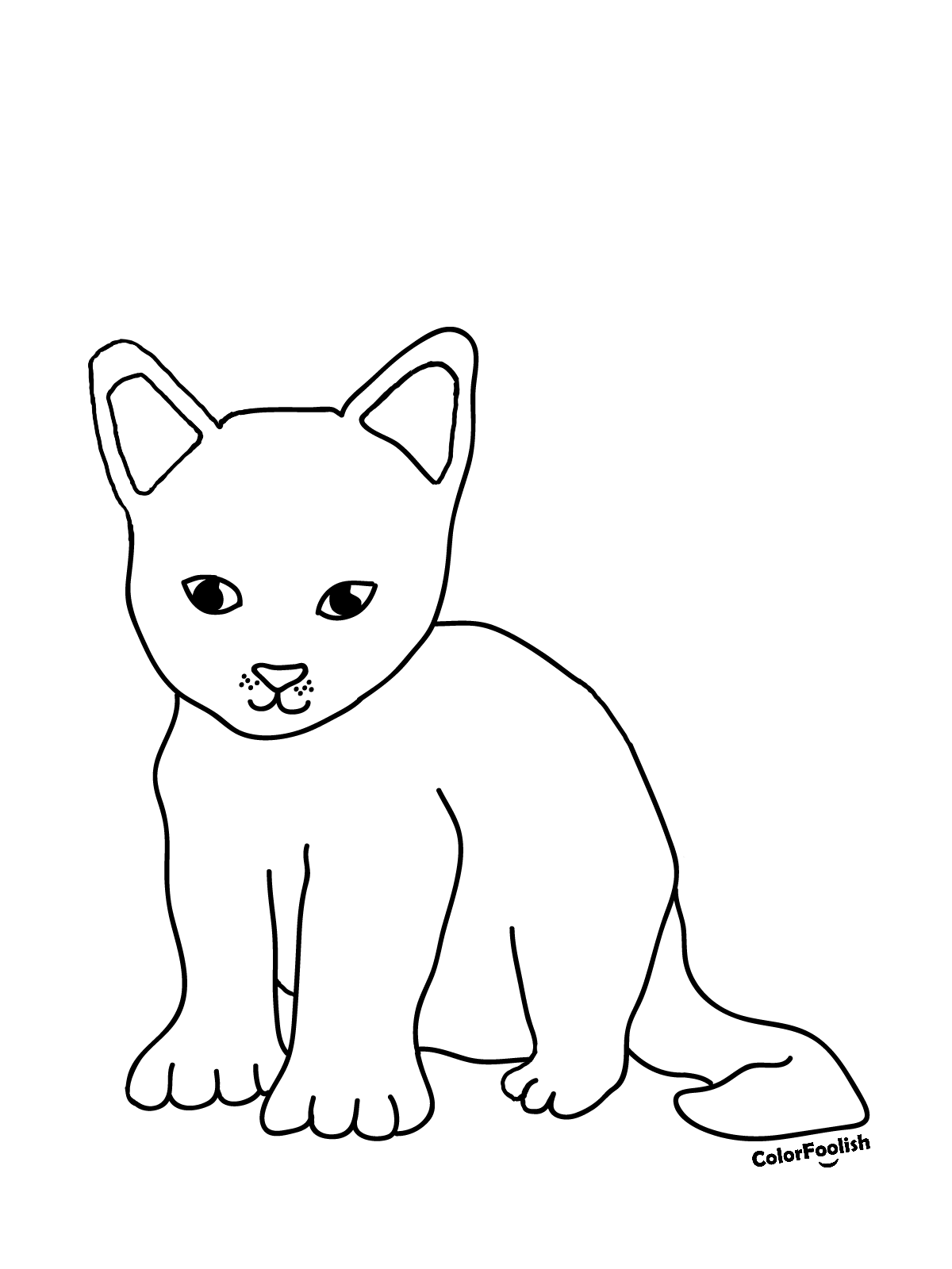 Раскраска Сидящая сиамская кошка | Премиум Фото