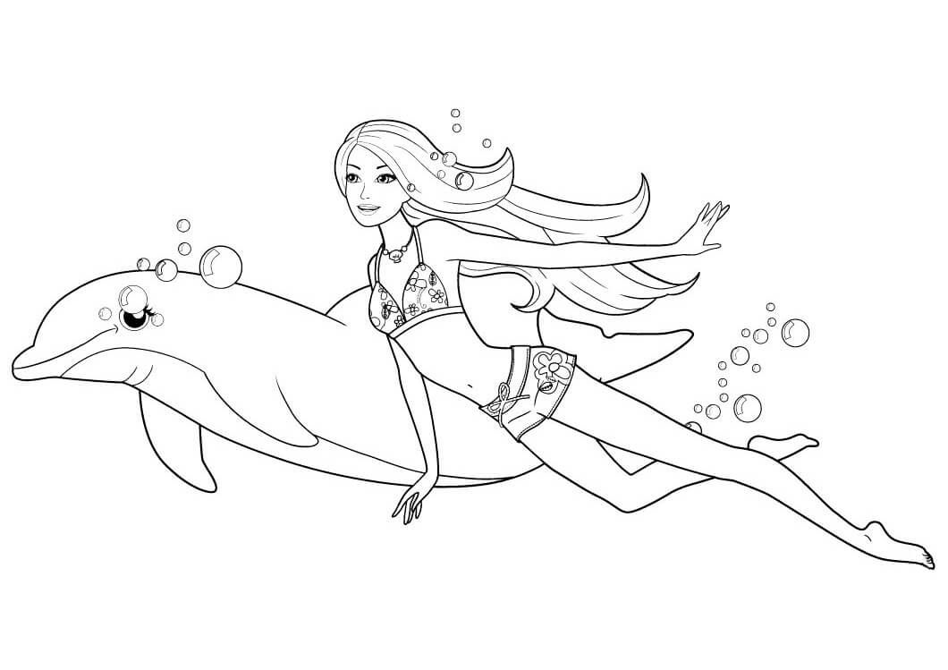 Раскраска Барби принцесса-русалка | Раскраски русалка. Разукрашки русалок, раскраски русалочек