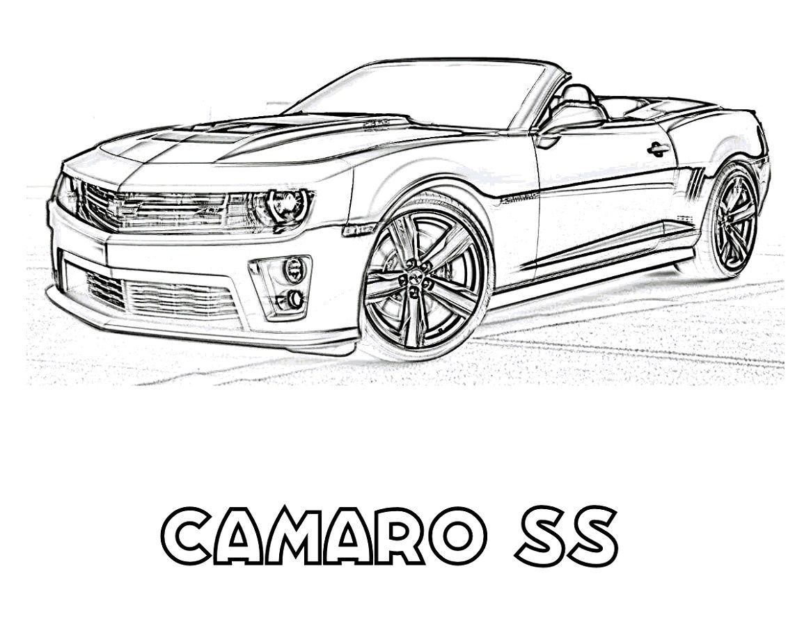 Chevrolet Camaro — раскраска