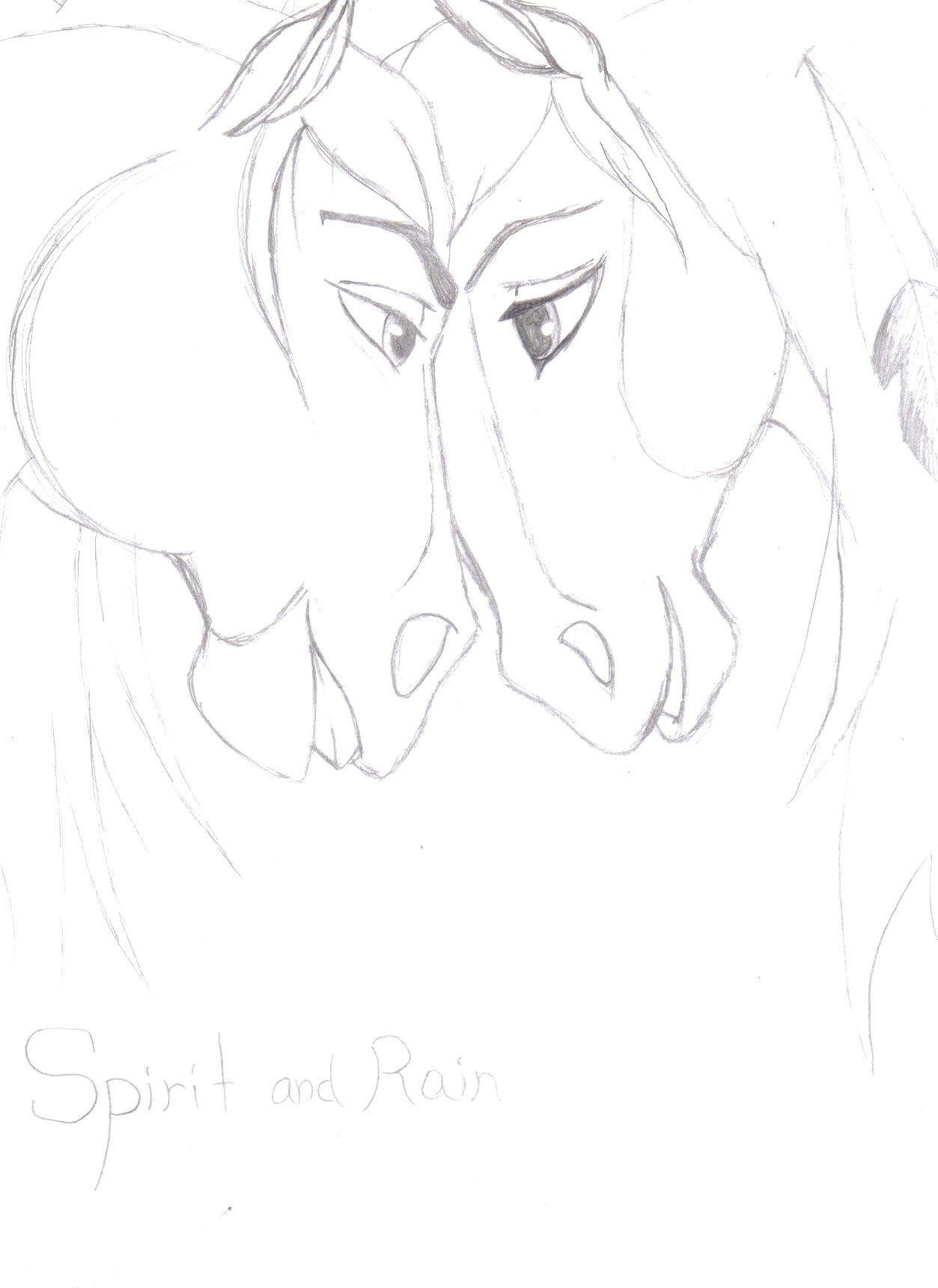 Спирит и Гроза: урок рисования лошадей