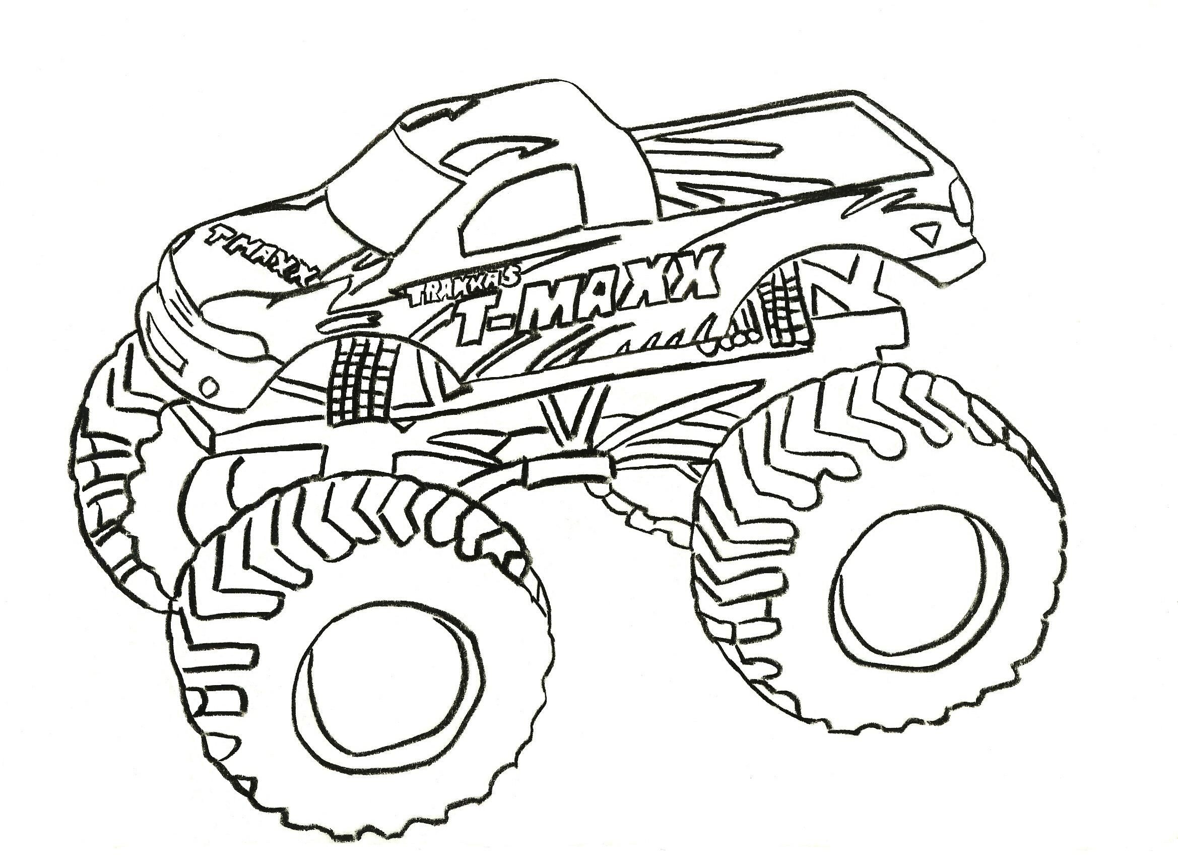 Monster Truck & Cars Coloring