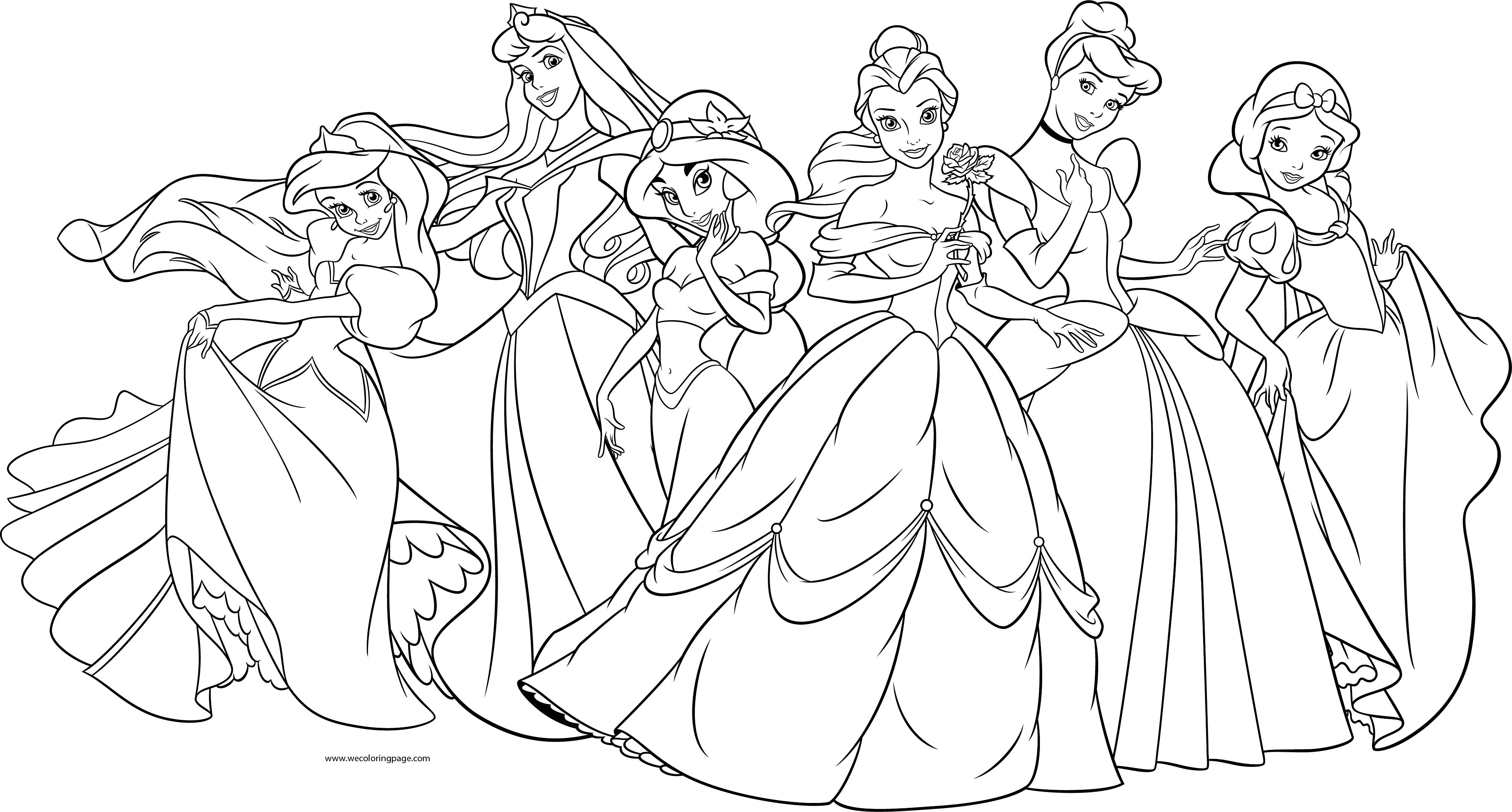 Раскраска, а5, 16 стр., принцессы Disney