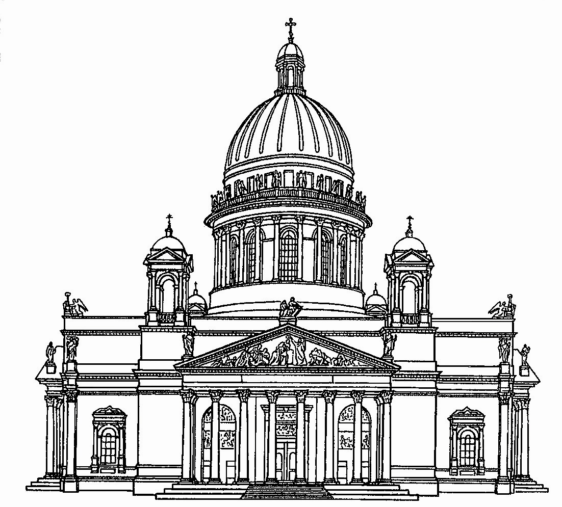 казанский собор черно белое