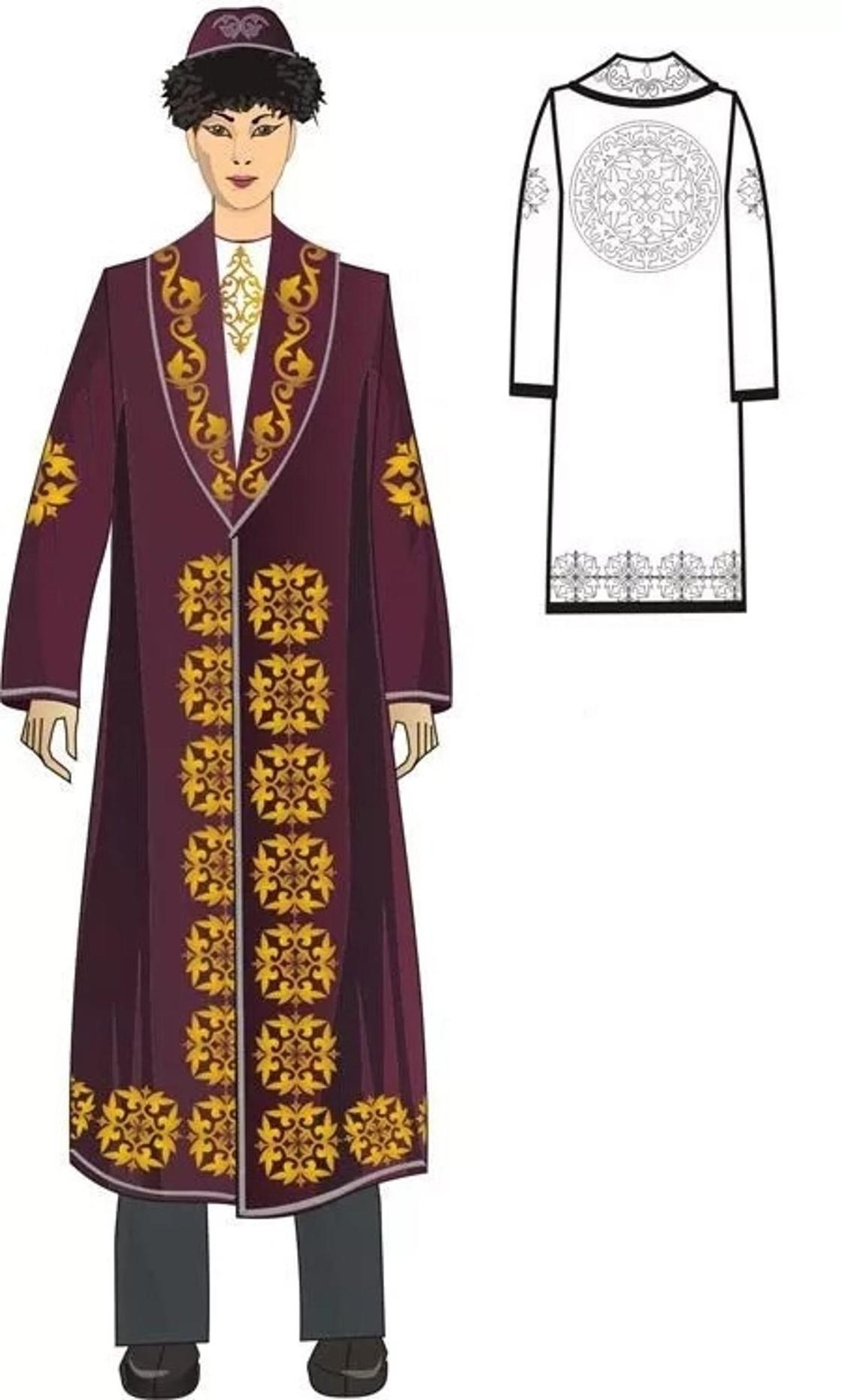 Казахская Национальная одежда чапан