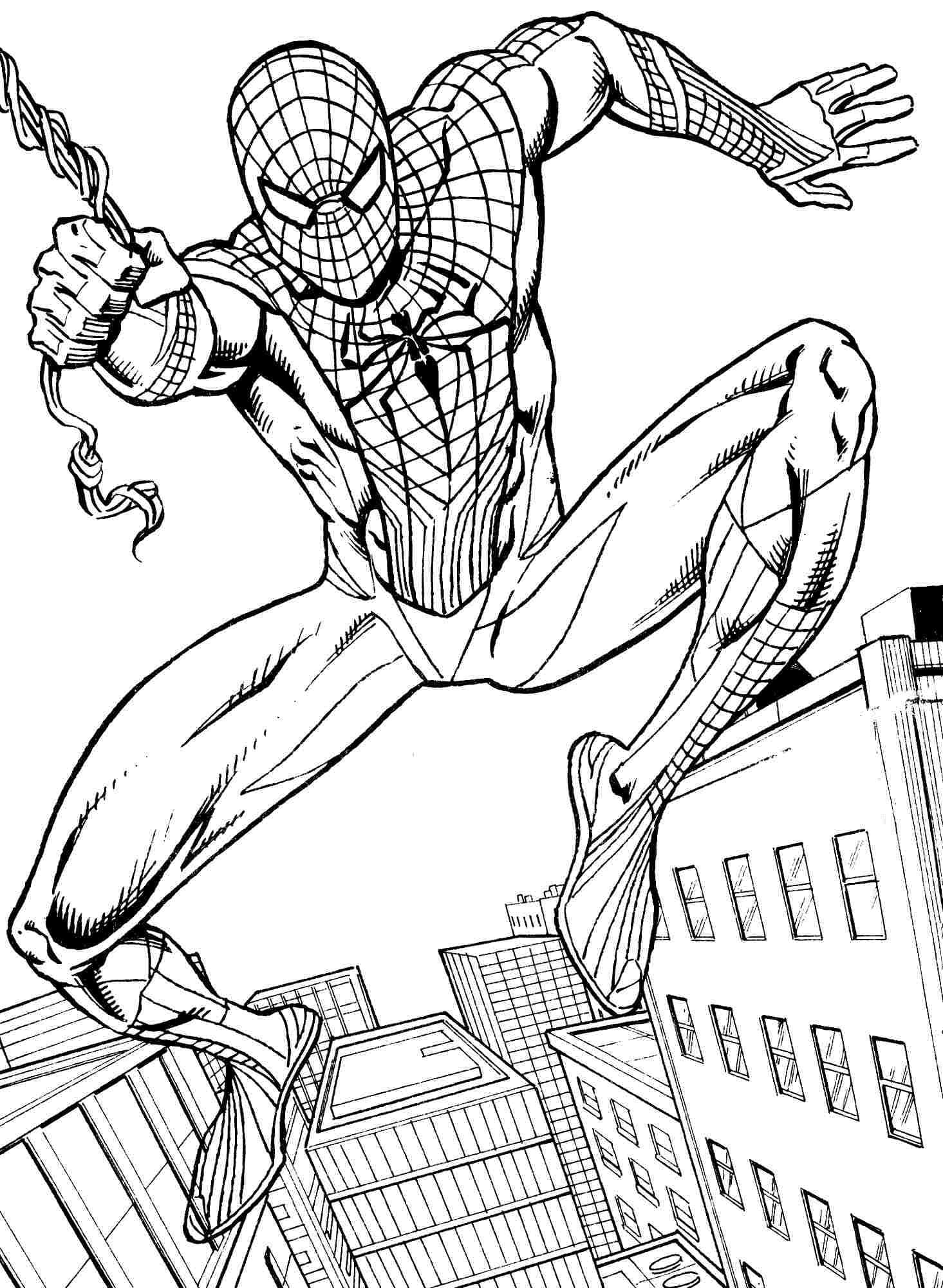 Человек-паук 4 раскраска