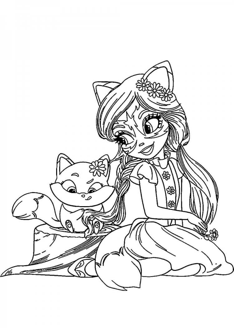 Enchantimals куклы раскраска
