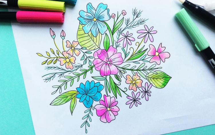 Лёгкие рисунки фломастерами