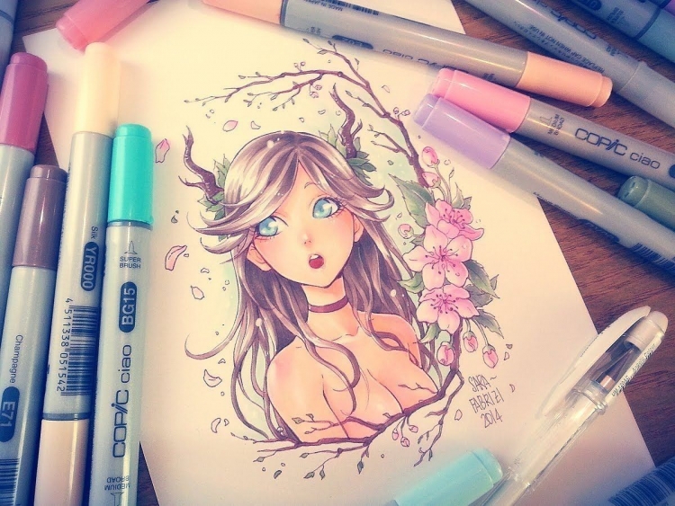 Рисование Копик маркерами