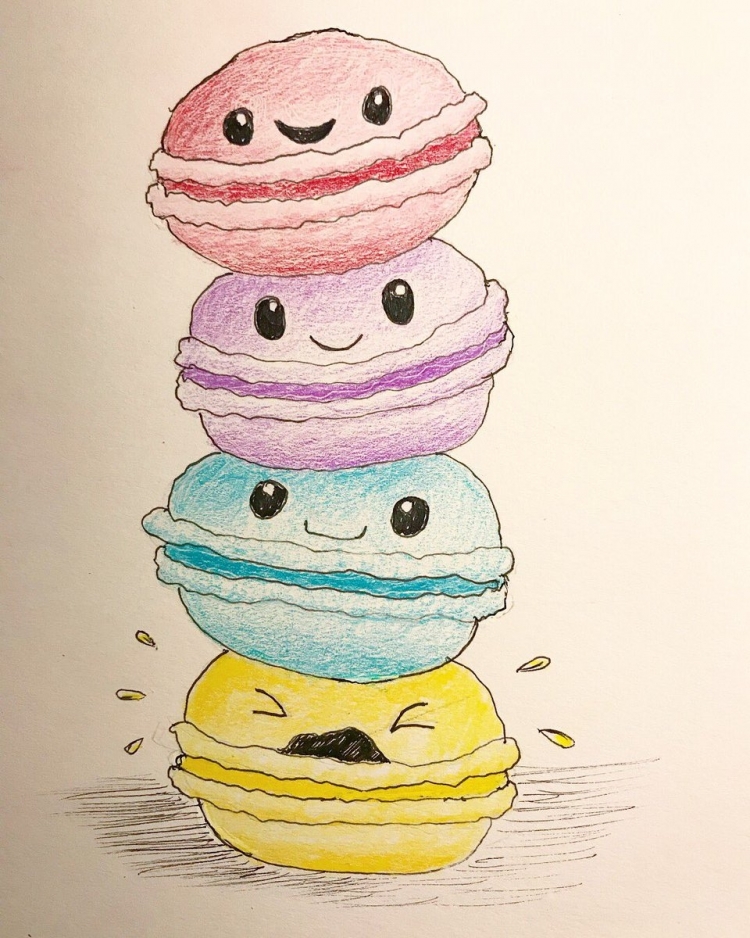 Макаруны рисунок
