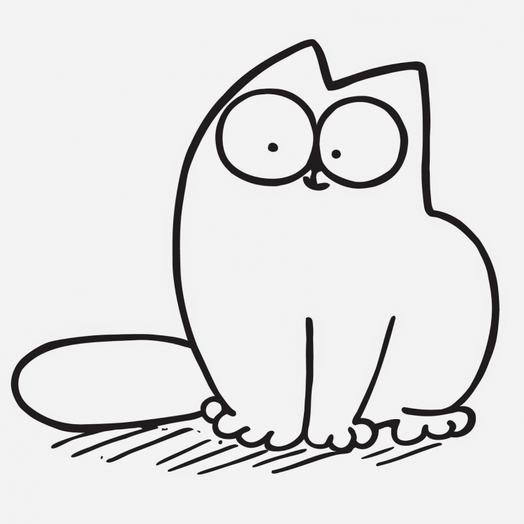 Картинки для срисовки кот саймон