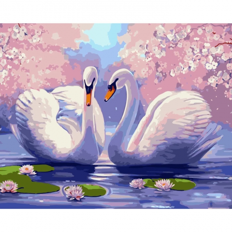 Лебедь рисунок карандашом