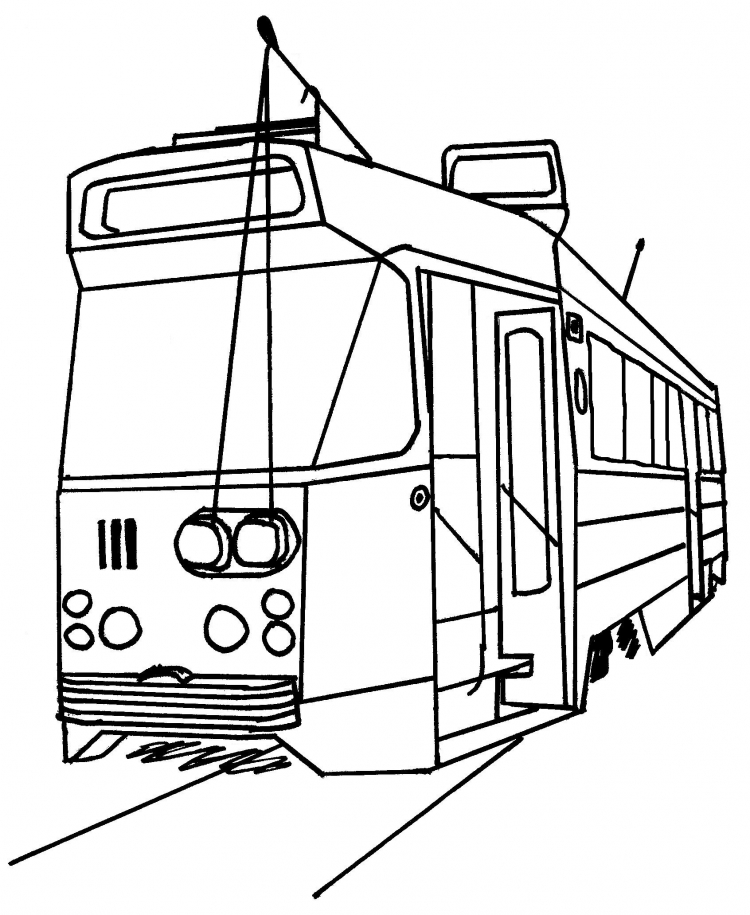 Раскраска трамвай