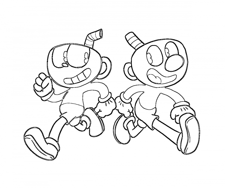 Cuphead раскраска