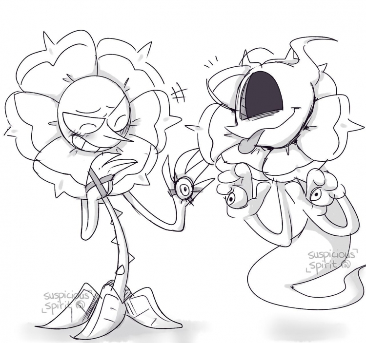 Cuphead боссы раскраска