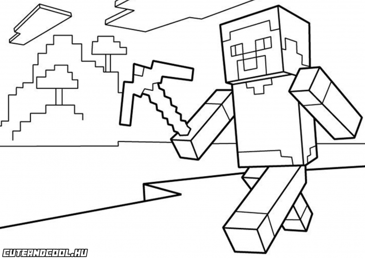 Раскраска майнкрафт странник края, эндермен распечатать | Minecraft