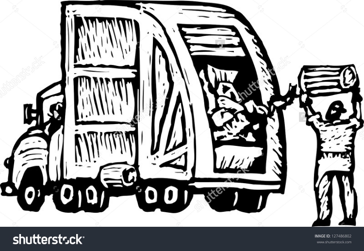 Американский мусоровоз раскраска