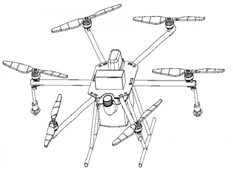 Дрон t-Drones m1200 чертеж