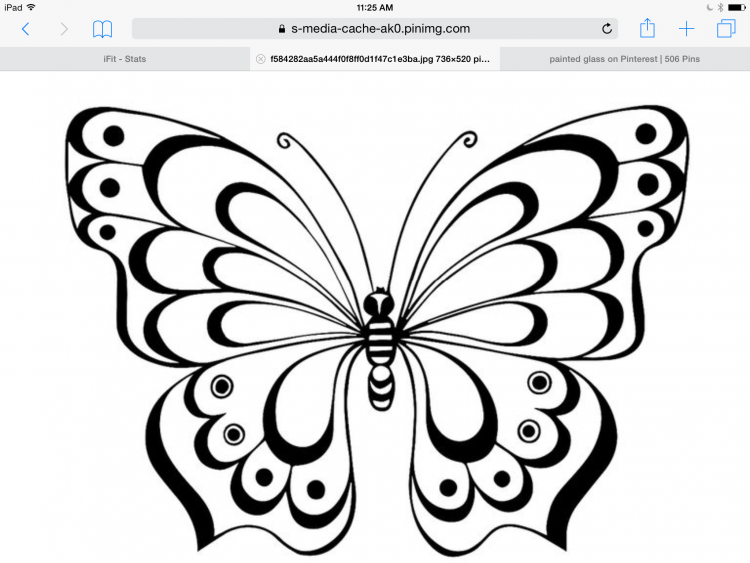 Бабочка раскраска шаблон