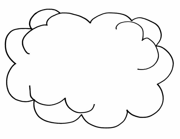 Раскраска облако для детей