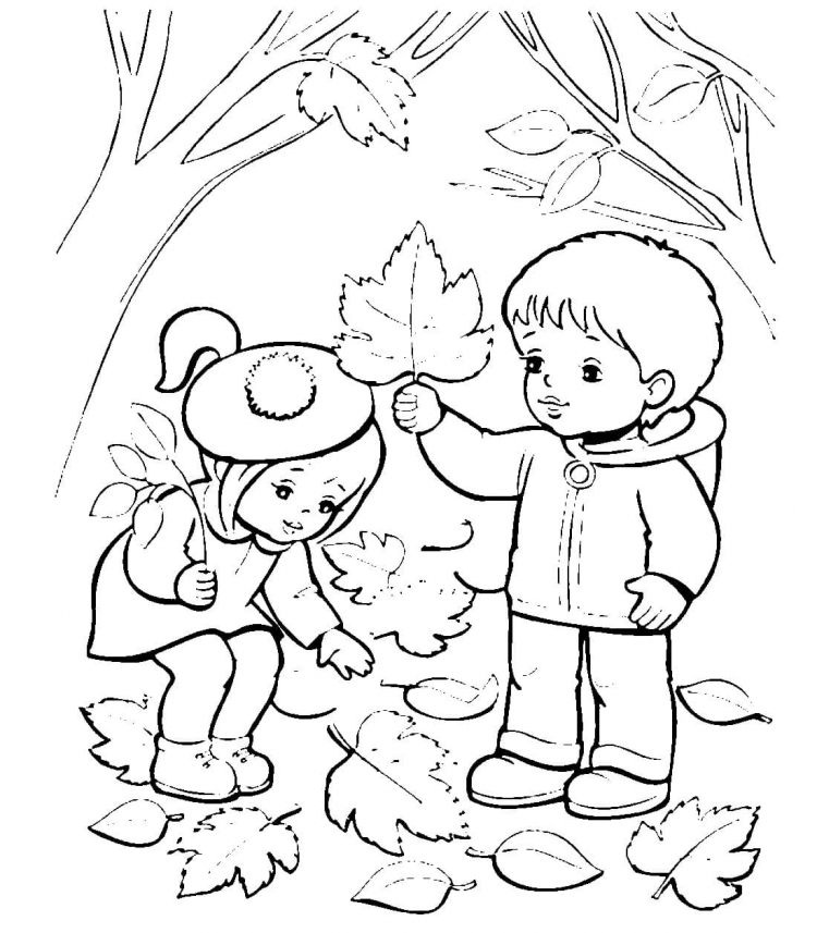 Детские раскраски про осень