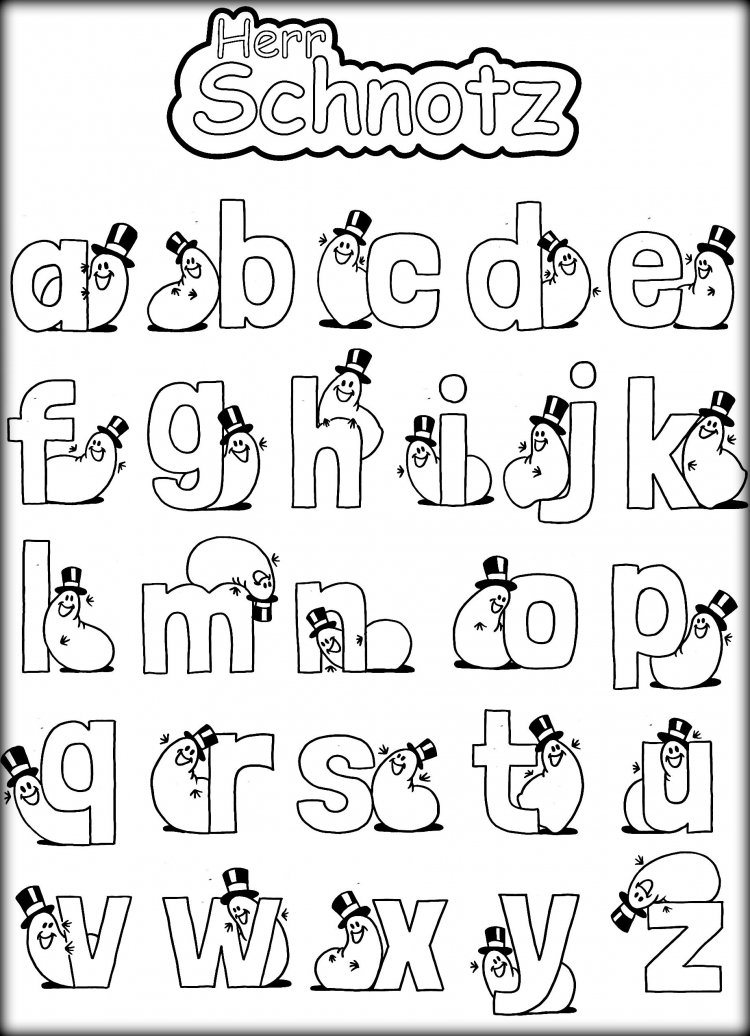 Раскраски английские буквы