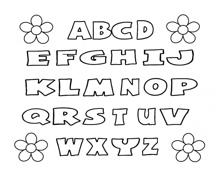 Alphabet раскраска