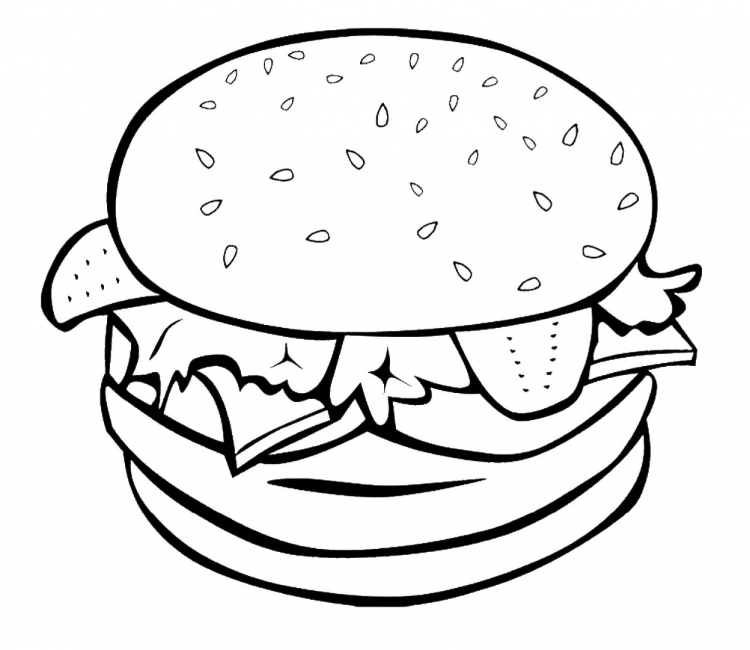 Гамбургер раскраска