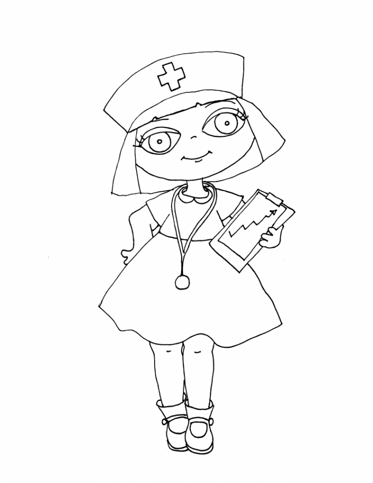 Раскраска медсестра