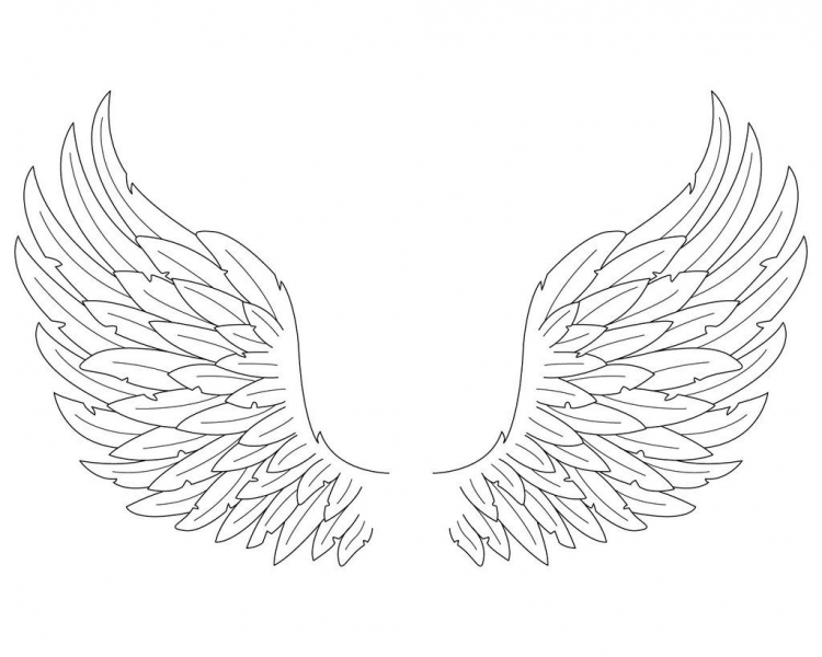 Крылья ангела раскраска