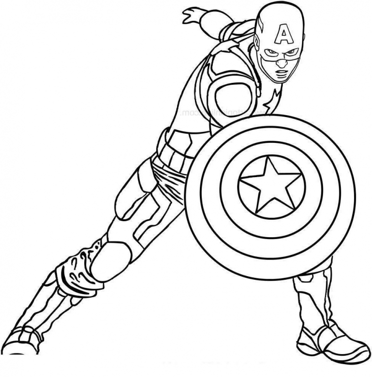 Раскраски Capitan America