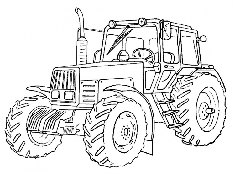 Раскраска трактор беларус