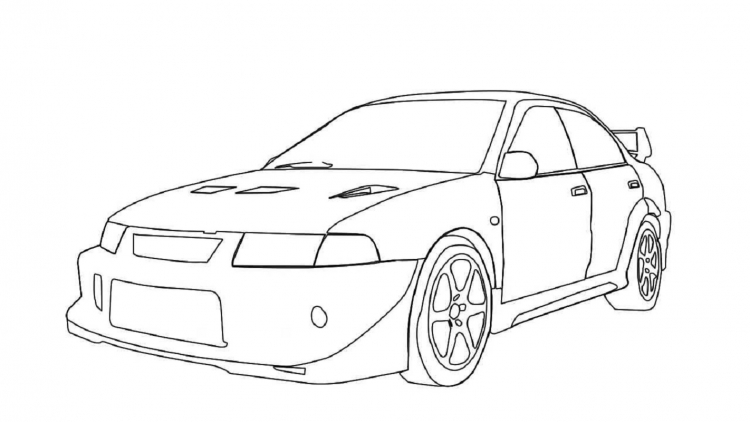 Mitsubishi Lancer Evolution x раскраска
