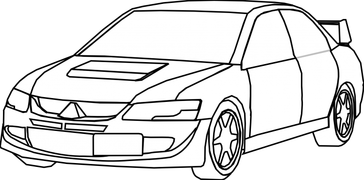Mitsubishi Lancer Evolution x раскраска