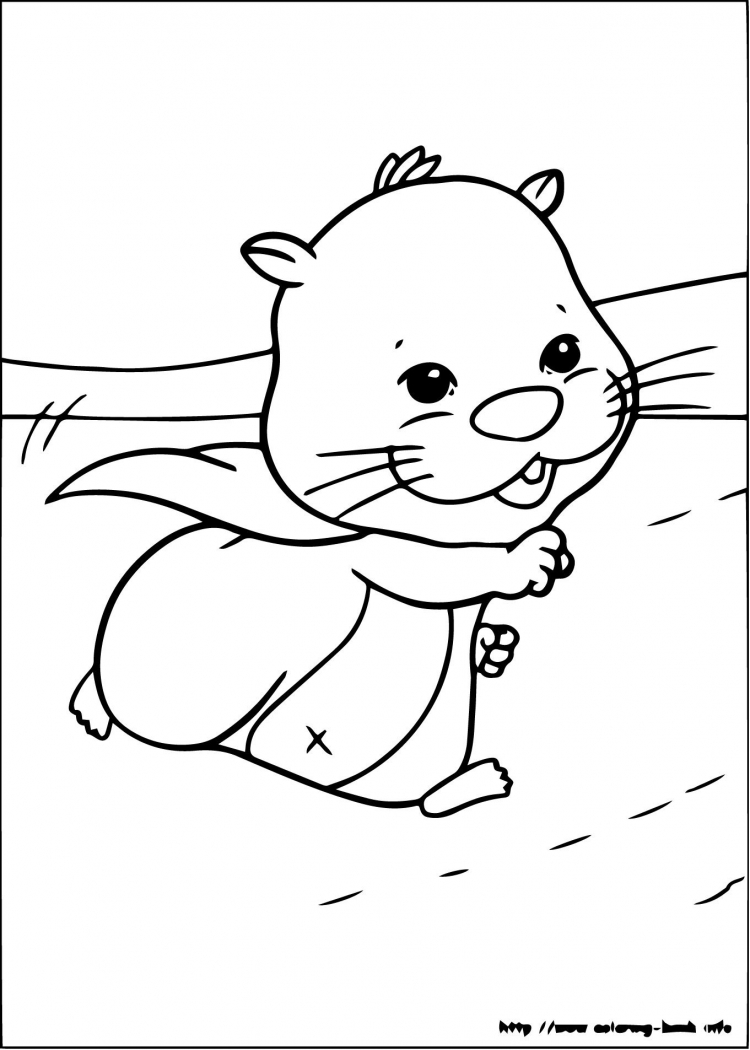 Хомячок раскраска для детей 3-4 лет