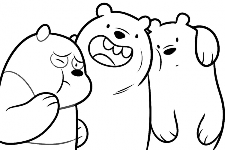 3D-раскраска сказка «Три медведя» — живые раскраски Devar
