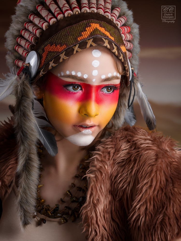 Индейская раскраска лица