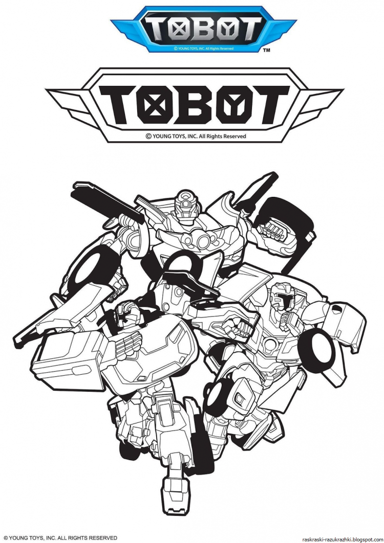 Tobot раскраска