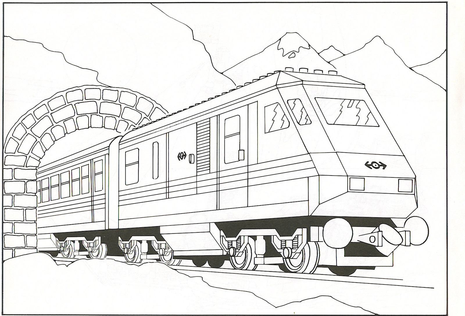 Товарный поезд раскраска - 58 фото