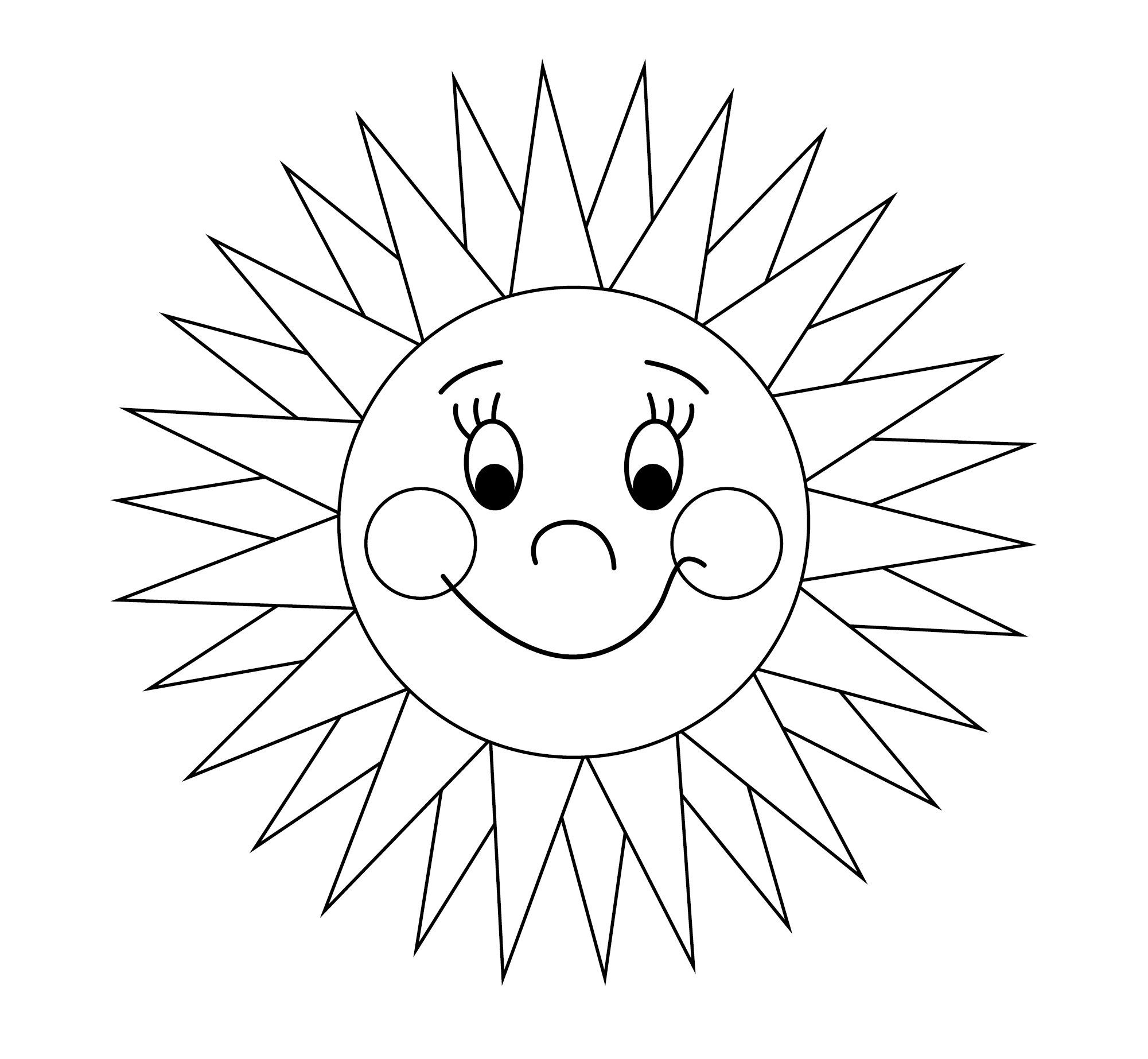 Рисунок солнышко с улыбкой раскраска (44 фото) » рисунки для срисовки на steklorez69.ru